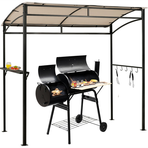 Costway 7 Ft. W x 4.4 Ft. D Steel Grill Gazebo & Reviews Wayfair